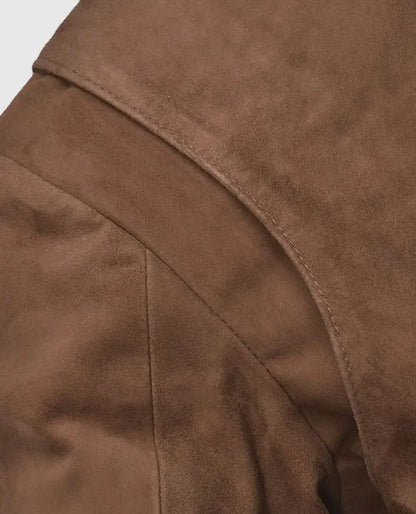 Men's Safari Hickory Suede Leather Blazer