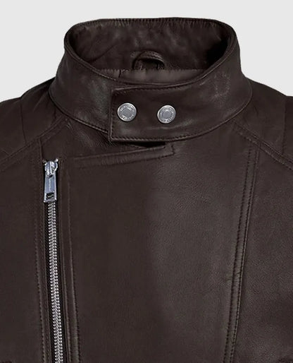 Men's Shotgun Brown Moto Leather Jacket