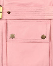Women's Light Pink Leather Jacket
