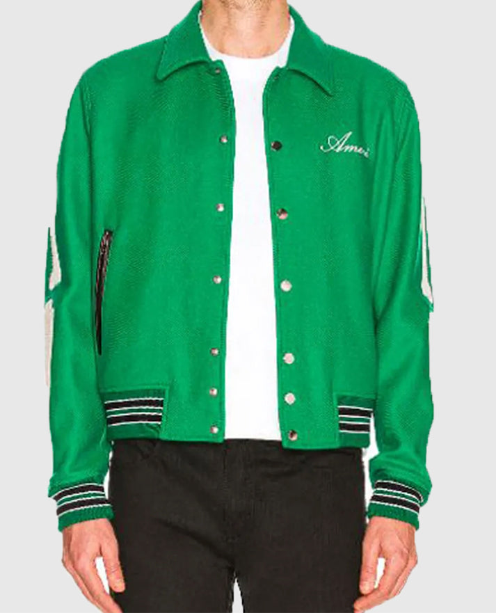 Amiri Bones Letterman Wool Jacket