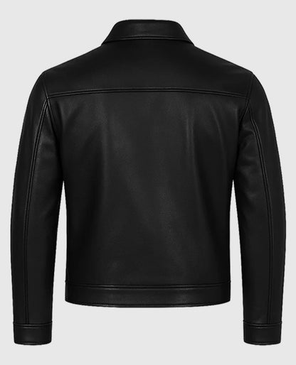 Tom Cruise Mission Impossible 8 Black Leather Jacket