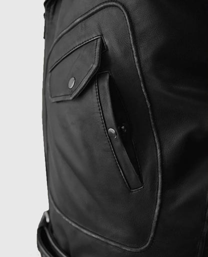 Men's Street Style Biker Leather Jacket