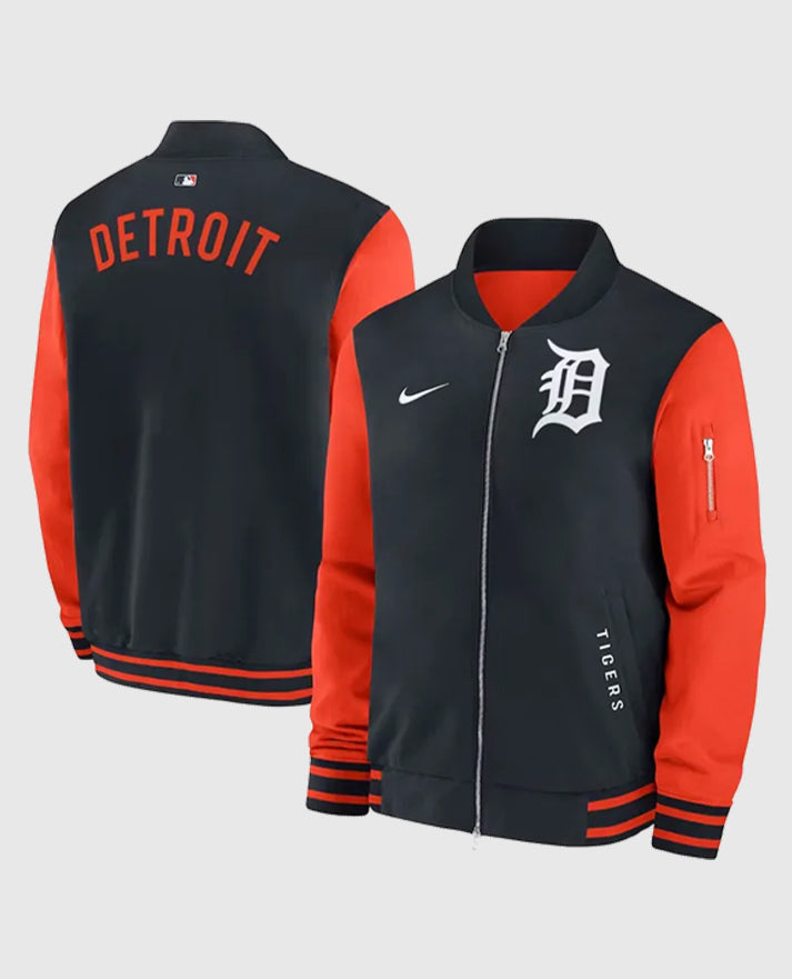 Detroit Tigers Dugout Bomber Full-Zip Jacket