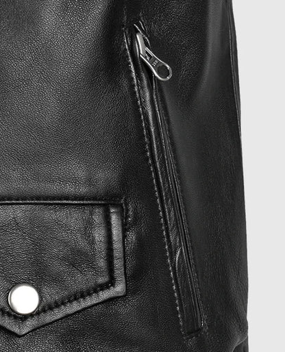Men’s Biker Black Leather Jacket 