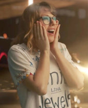 Taylor Swift You Belong With Me Junior Jewels White Printed Shirt