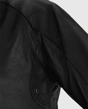 Men's Black Cafe Racer Leather Jacket 