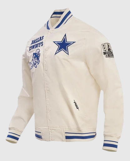 Dallas Cowboys Retro Classic Rib Satin Jacket