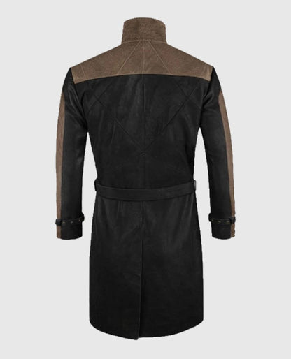 Aiden Pearce Watch Dog Leather Trench Coat