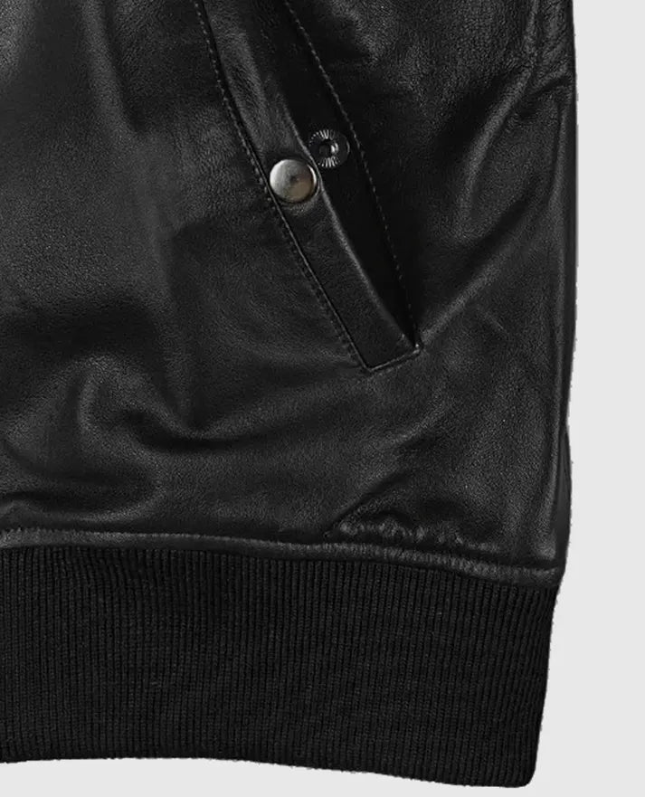 Men's MA-1 Bomber Leather Jacket