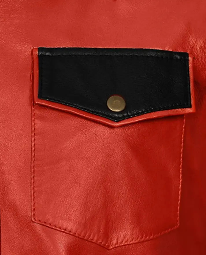 Men’s Red Native Leather Jacket