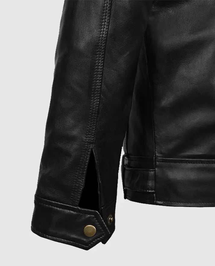 Men’s Motorcycle Black Leather Jacket