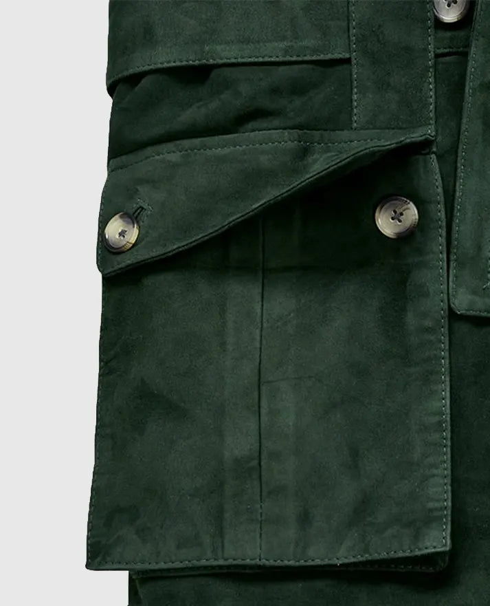 Men's Safari Forest Suede Leather Blazer