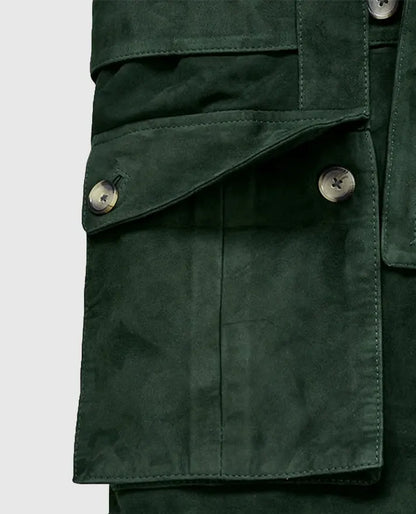 Men's Safari Forest Suede Leather Blazer