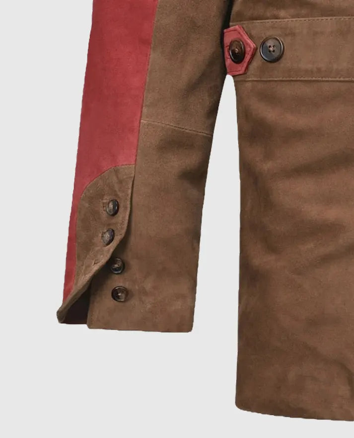 Men's Safari Hickory Suede Leather Blazer