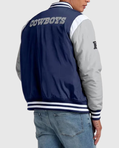 Dallas Cowboys Elements Elite Navy Varsity Jacket