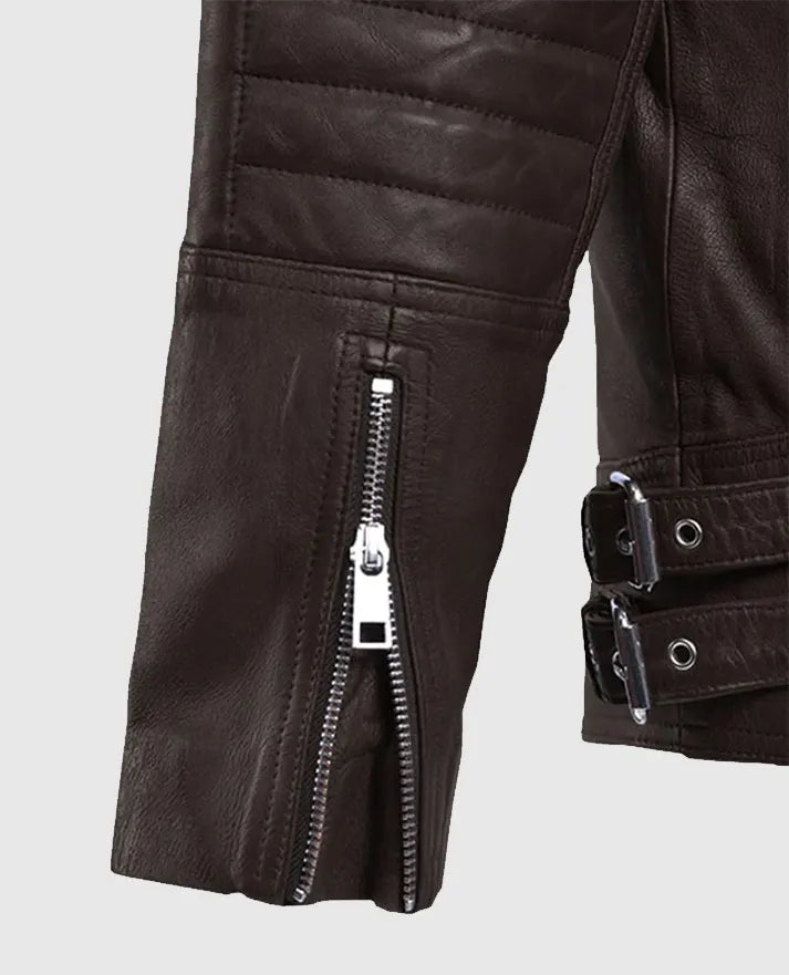 Men's Shotgun Brown Moto Leather Jacket