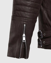 Men's Shotgun Brown Moto Leather Jacket