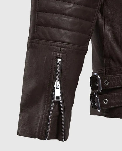 Men's Shotgun Brown Moto Leather Jacket