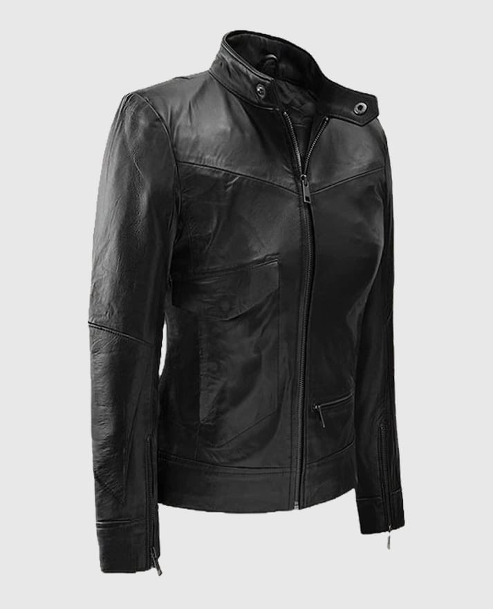 Elsa Pataky Black Leather Jacket