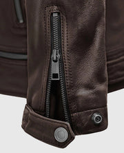 Men's Ironwood Brown Biker Leather Jacket