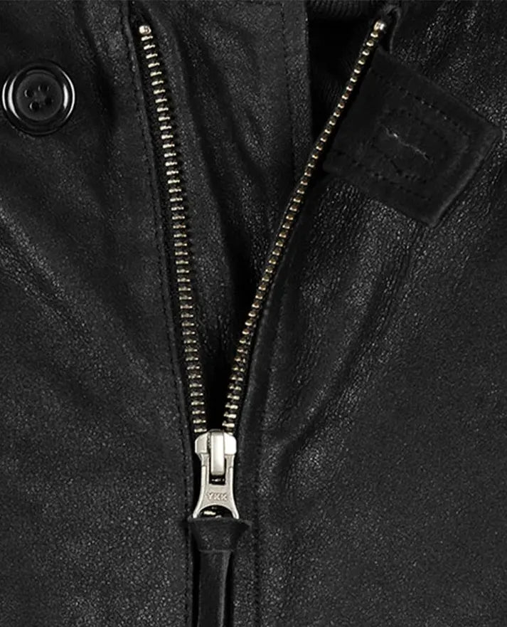 Men’s Black Motorcycle leather Jacket 