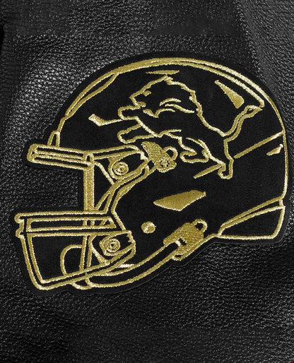 Detroit Lions Black & Gold Varsity Jacket