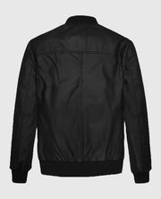 John Cho Leather Bomber Jacket