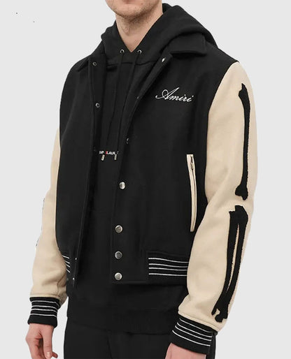 Amiri Bones Letterman Wool Jacket