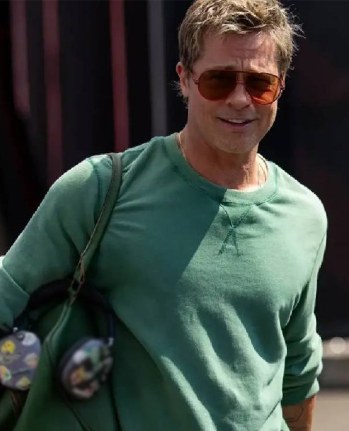 Brad Pitt F1 The Movie Green Sweatshirt