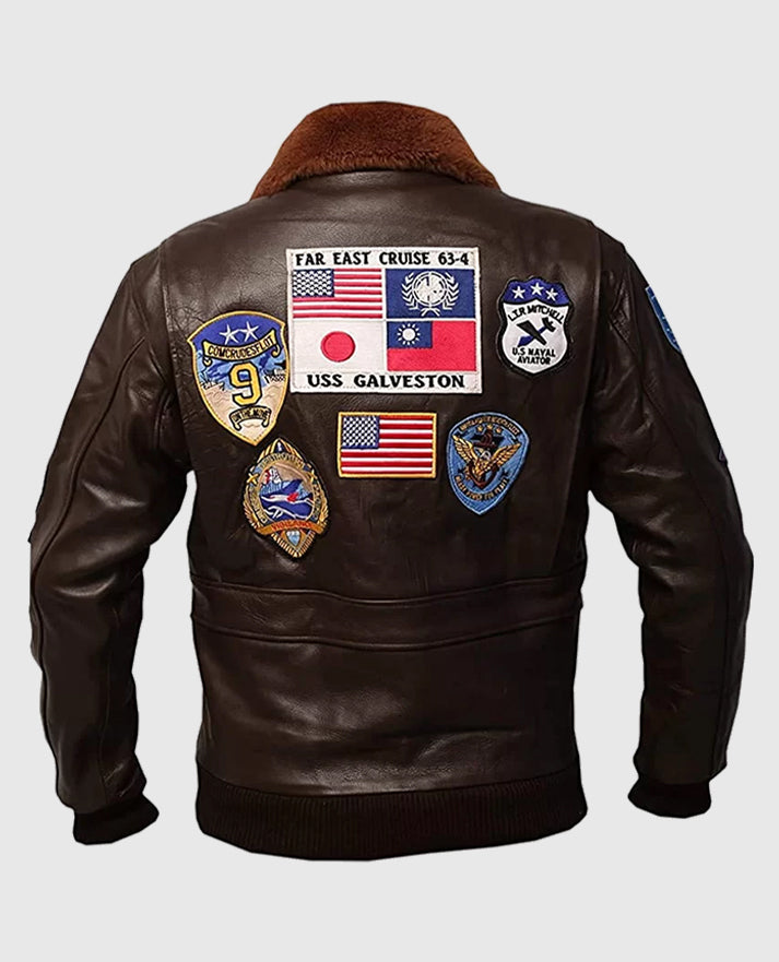 Top Gun Tom Cruise Bomber Leather Jacket