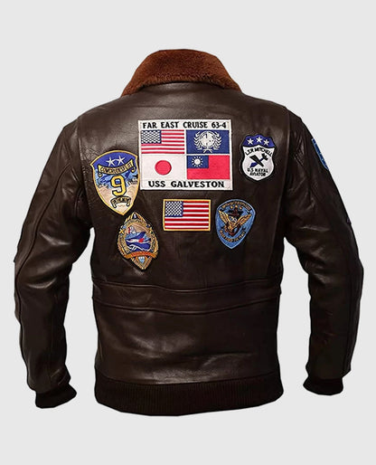 Top Gun Tom Cruise Bomber Leather Jacket