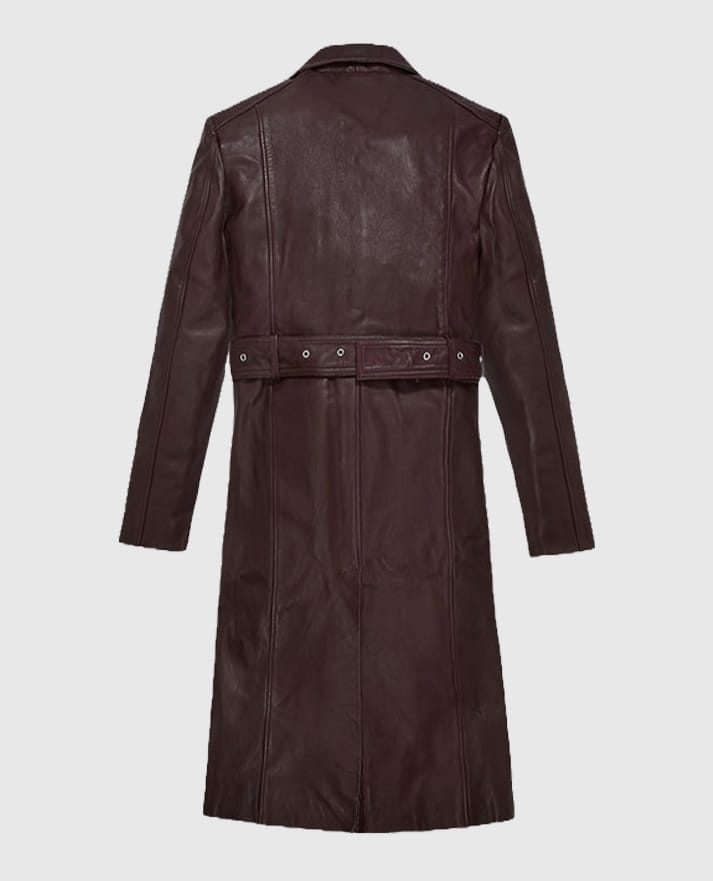 Eiza Gonzalez Leather Trench Coat
