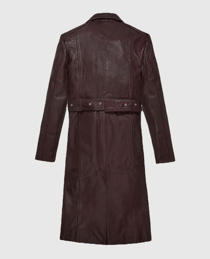 Eiza Gonzalez Leather Trench Coat