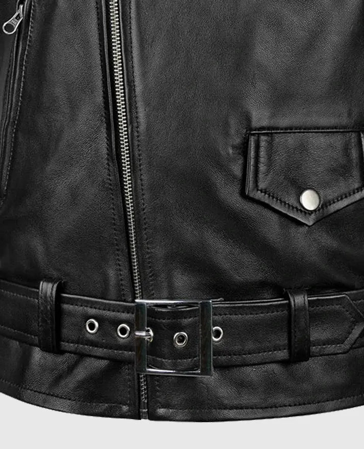 Men’s Biker Black Leather Jacket 