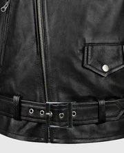 Men’s Biker Black Leather Jacket 