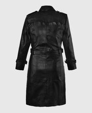Jennifer Lopez Hustlers Leather Trench Coat