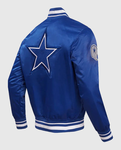 Dallas Cowboys Retro Classic Rib Satin Jacket