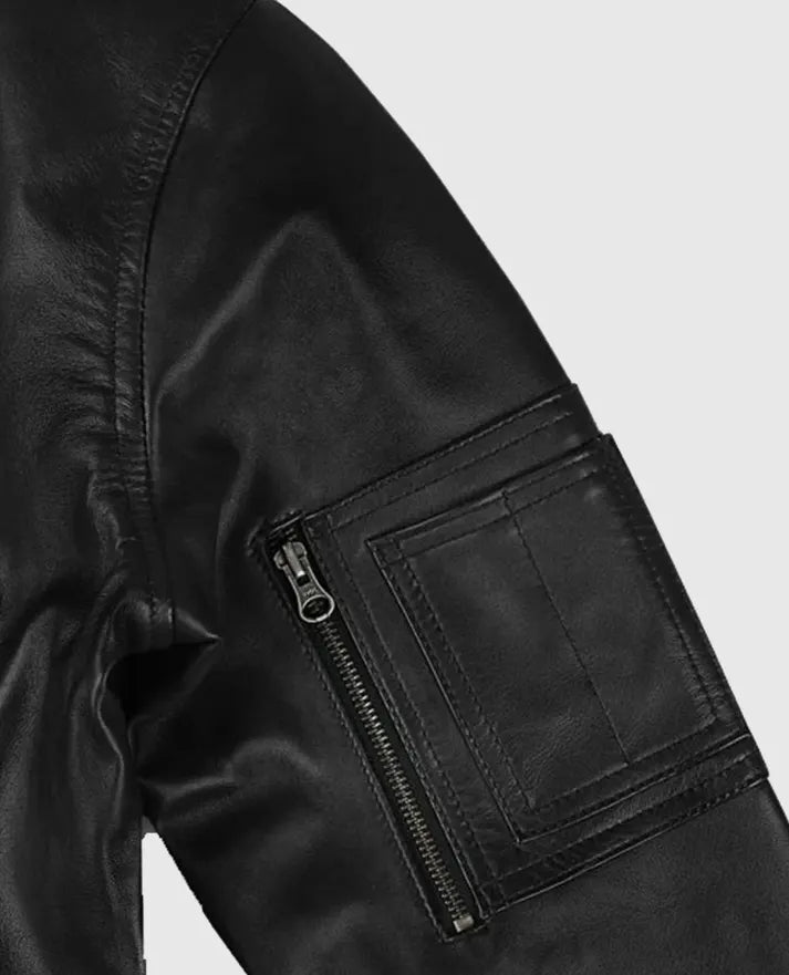 Men's MA-1 Bomber Leather Jacket