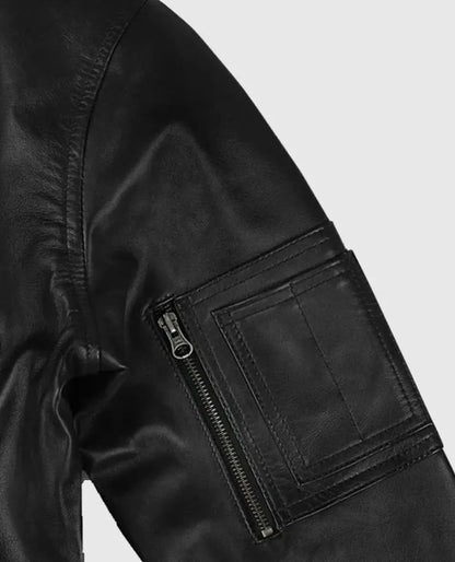 Men's MA-1 Bomber Leather Jacket