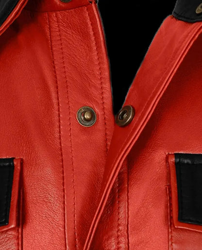 Men’s Red Native Leather Jacket