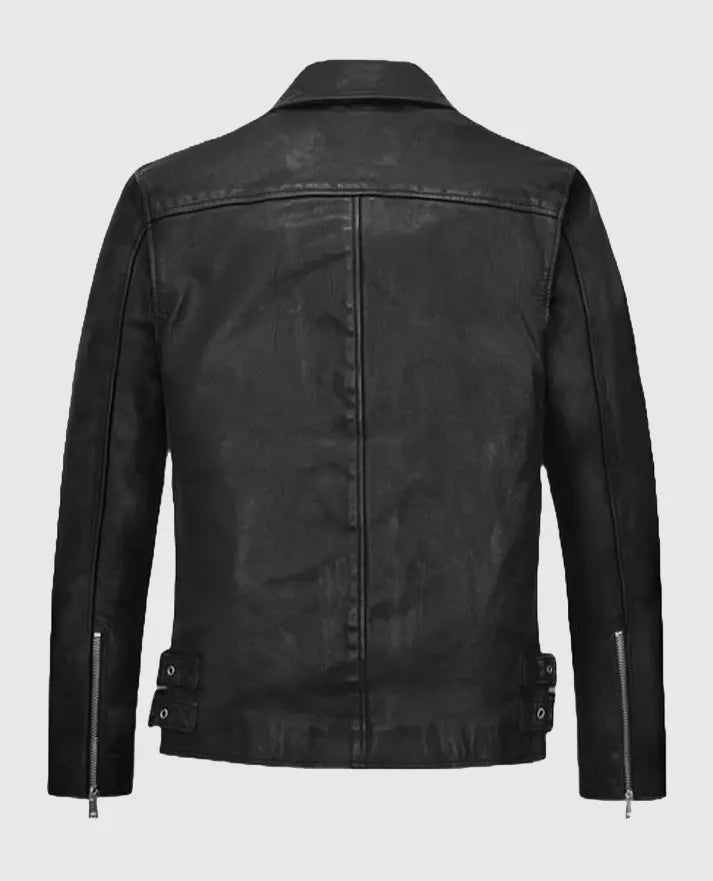 Nicholas Hoult Black Leather Jacket