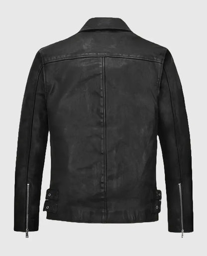 Nicholas Hoult Black Leather Jacket