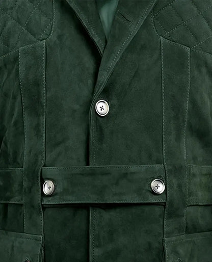 Men's Safari Forest Suede Leather Blazer