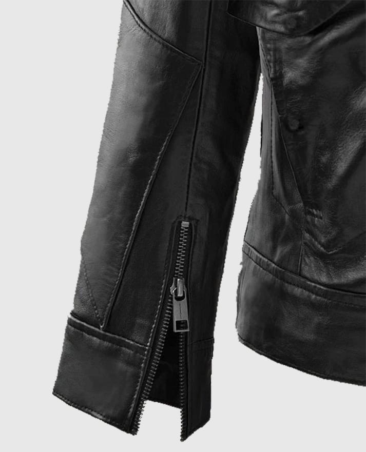 Elsa Pataky Black Leather Jacket