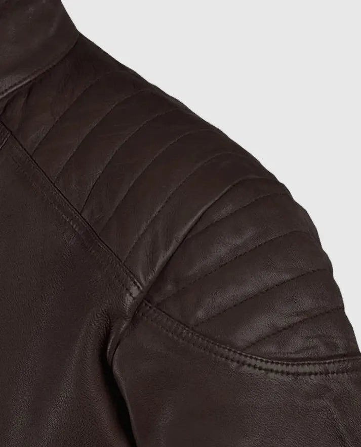 Men's Shotgun Brown Moto Leather Jacket