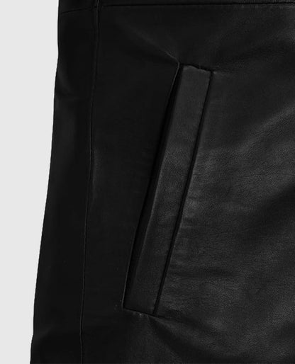 Zoe Kravitz Leather Long Coat