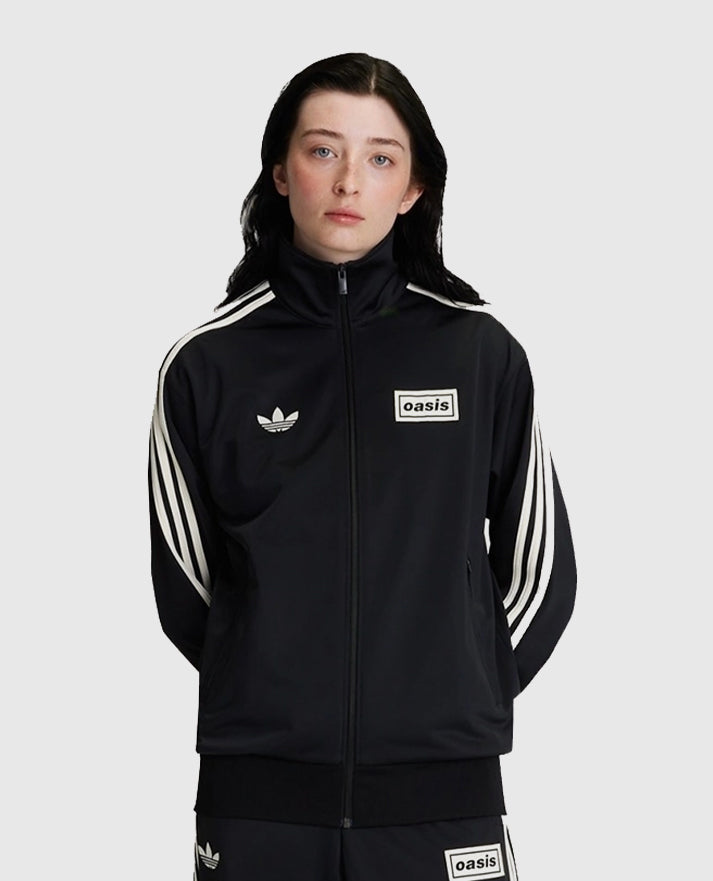 Adidas x Oasis Track Jacket with Zip and Stand-Up Collar