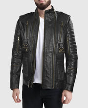 Men’s Classic Black Leather Jacket