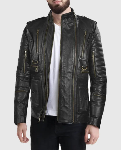 Men’s Classic Black Leather Jacket