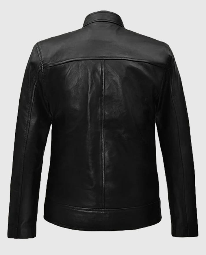 Michael Fassbender Black Biker Leather Jacket